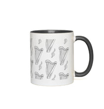 Load image into Gallery viewer, Lever Harp Pattern Accent Mugs