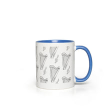 Load image into Gallery viewer, Lever Harp Pattern Accent Mugs