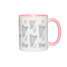 Load image into Gallery viewer, Lever Harp Pattern Accent Mugs