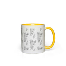Load image into Gallery viewer, Lever Harp Pattern Accent Mugs