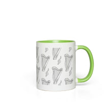 Load image into Gallery viewer, Lever Harp Pattern Accent Mugs
