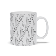 Pedal Harp Pattern Mug