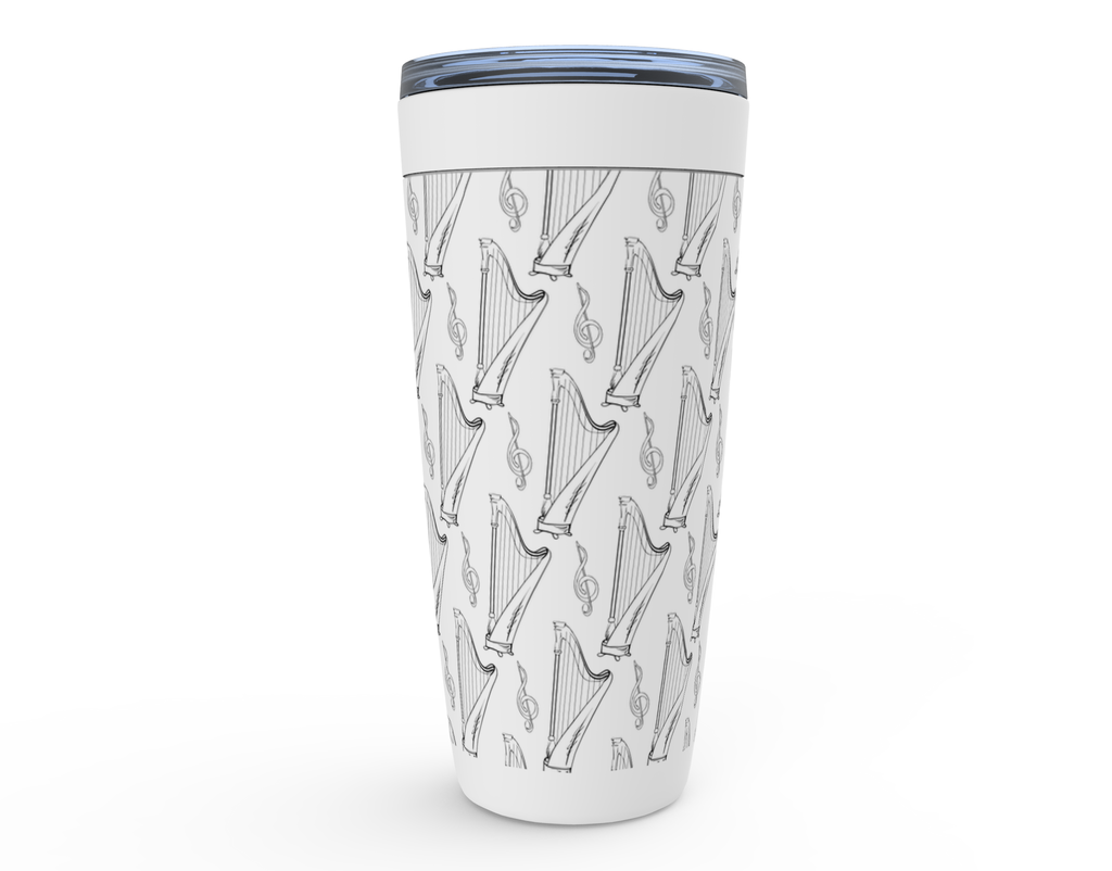 Pedal Harp Pattern Travel Mug