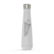 I Heart Lever Harp Water Bottle